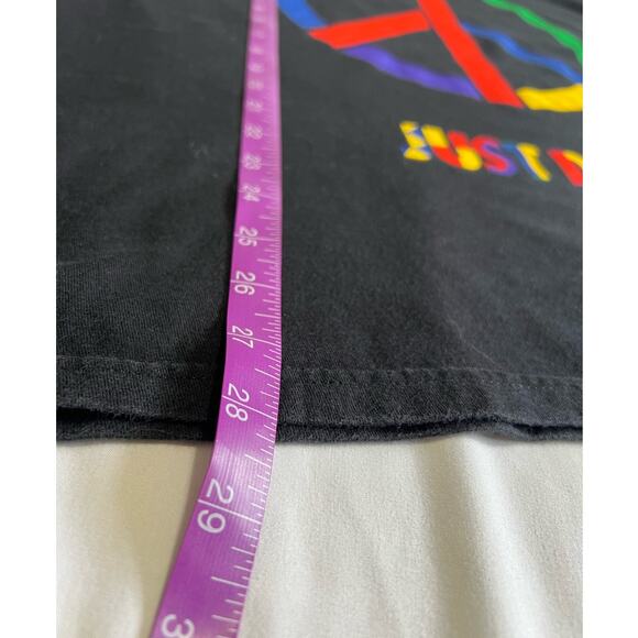 Nike Black Short Sleeve Just Do It Peace Sign T-Shirt, Size M - Picture 11 of 13